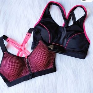 NWT Versace 1969 Zip-Front Bra + Marie Meili Racerback Sports Bra | S/M Bundle